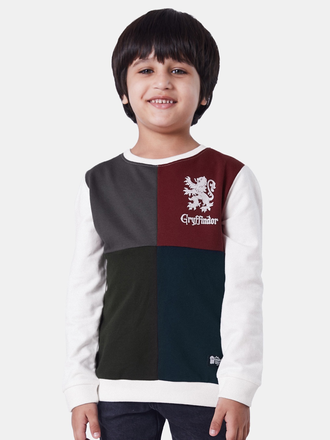

The Souled Store Boys Cotton Colourblocked Sweatshirt, White