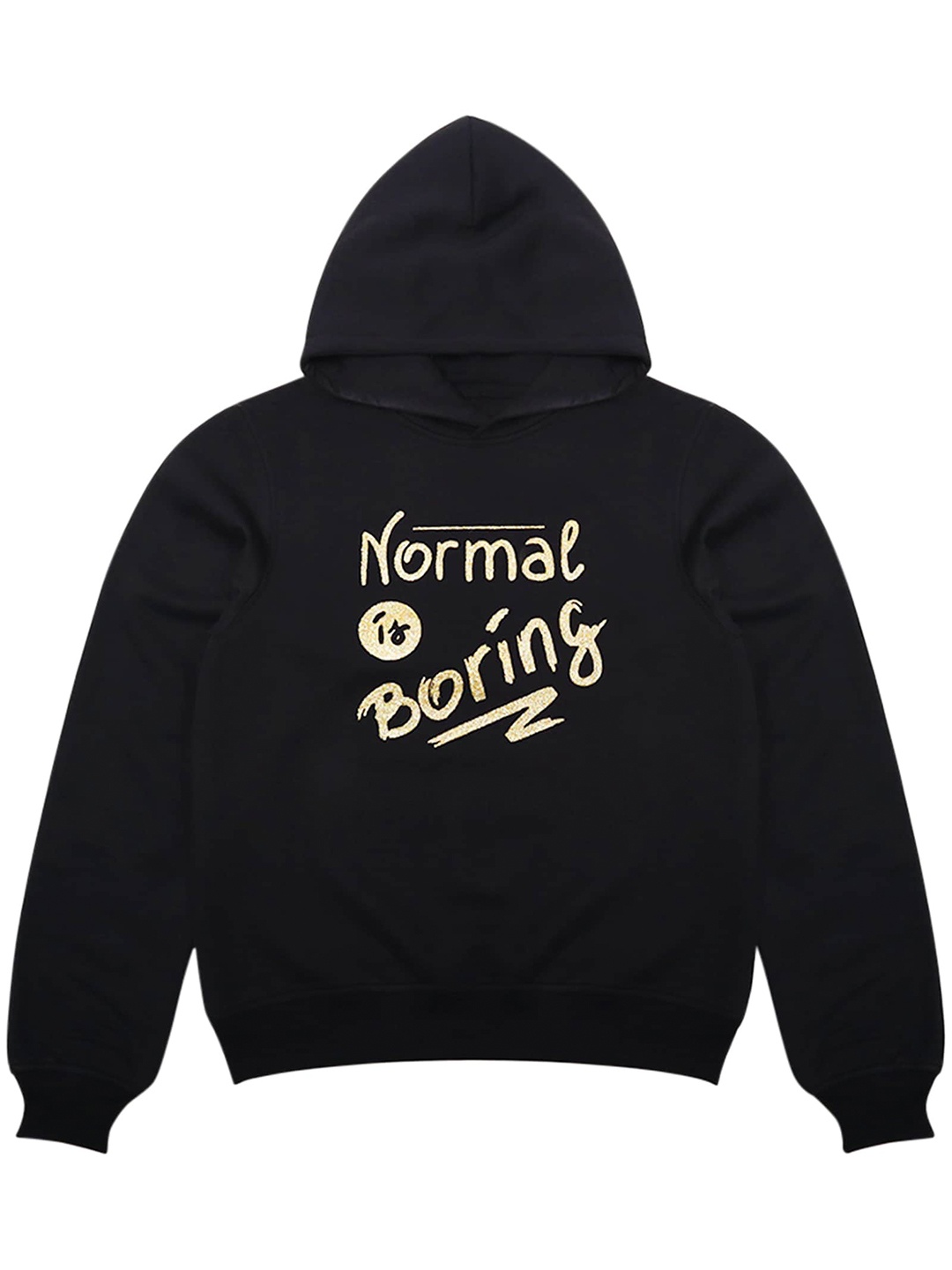 

pspeaches Girls Printed Hooded Sweatshirt, Black