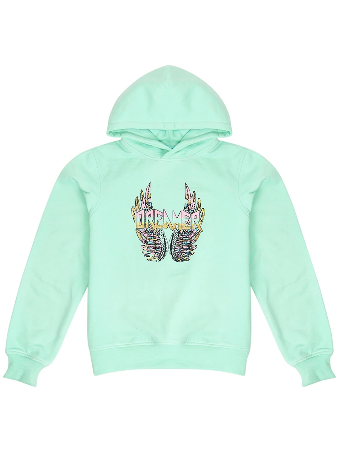 

pspeaches Girls Printed Hooded Sweatshirt, Green