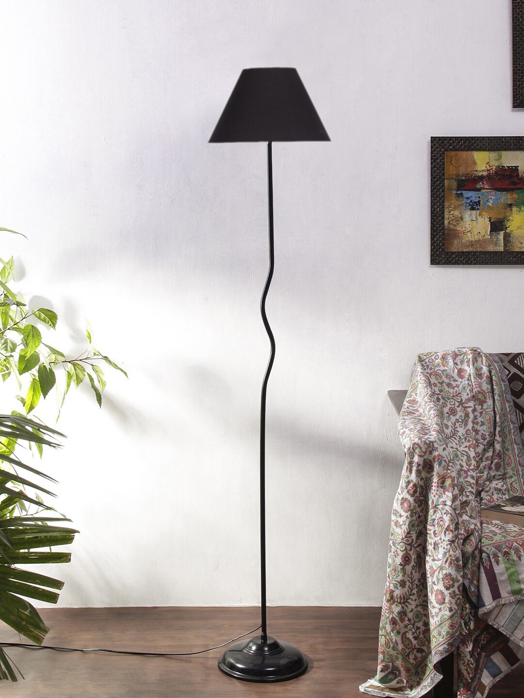 

Devansh Black Cotton Shade with Iron Floor Lamp