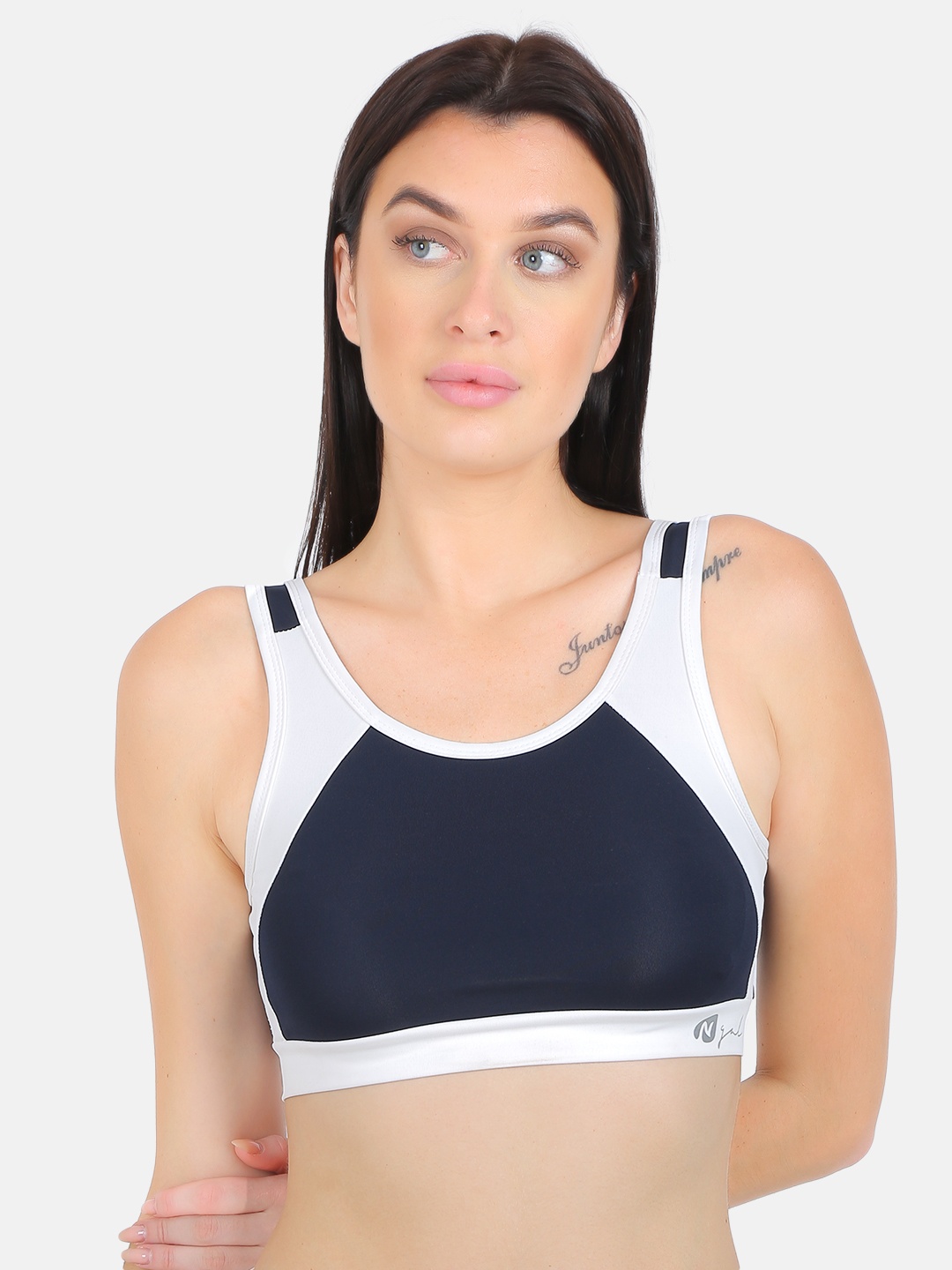 

N-Gal Colourblocked Heavily Padded Bra NAWB01, Navy blue