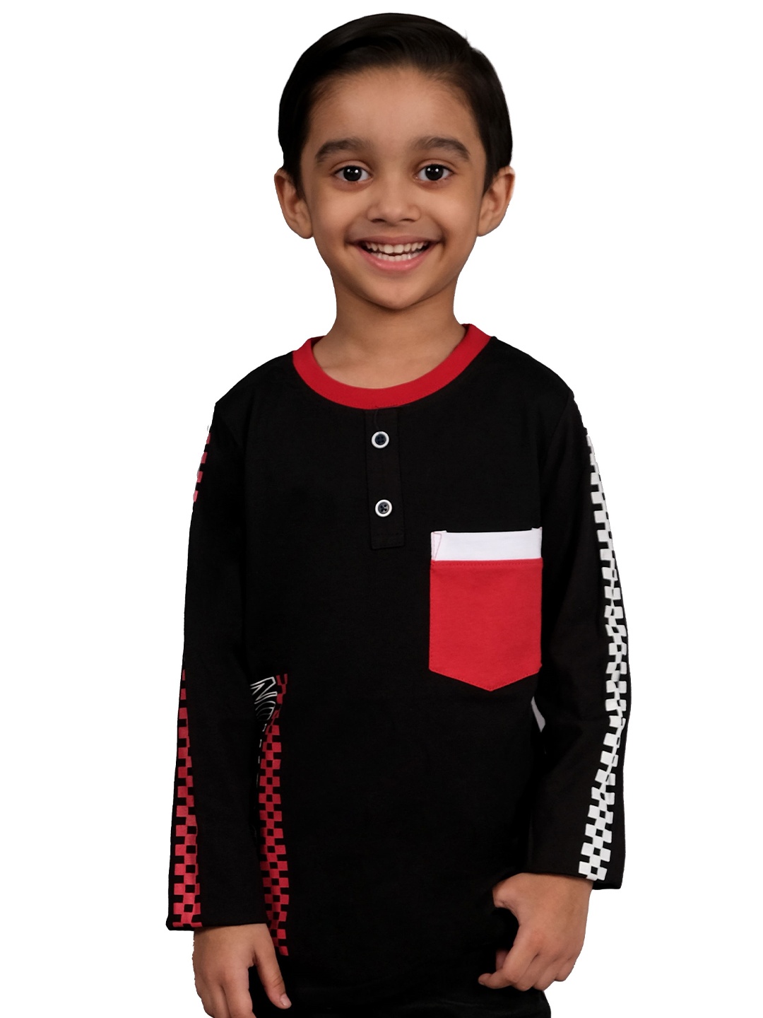 

3PIN Boys Cotton T-shirt, Black