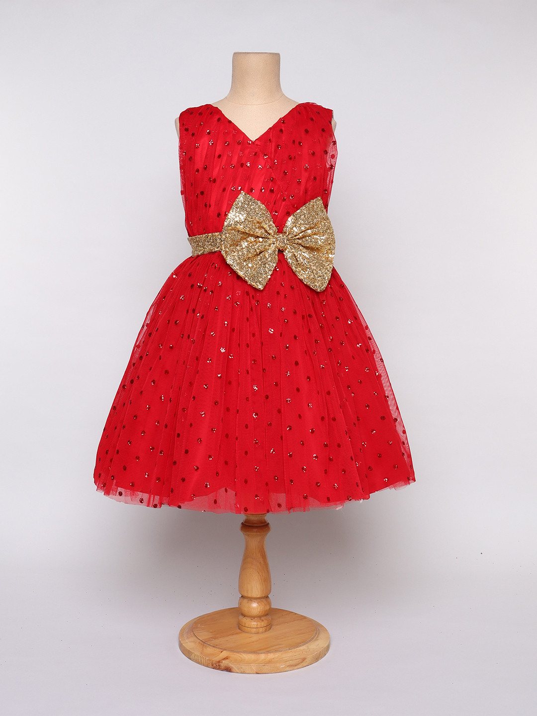 

The Magic Wand Girls Fit And Flare Dress, Red