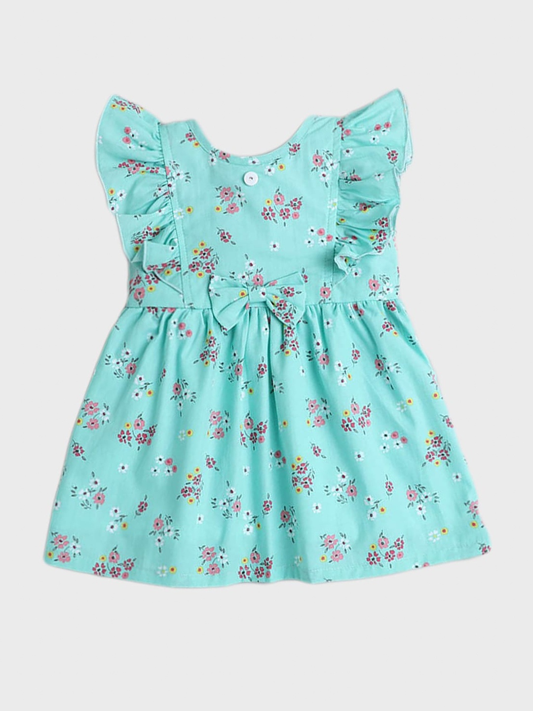 

The Magic Wand Girls Floral Printed Cotton Dress, Blue