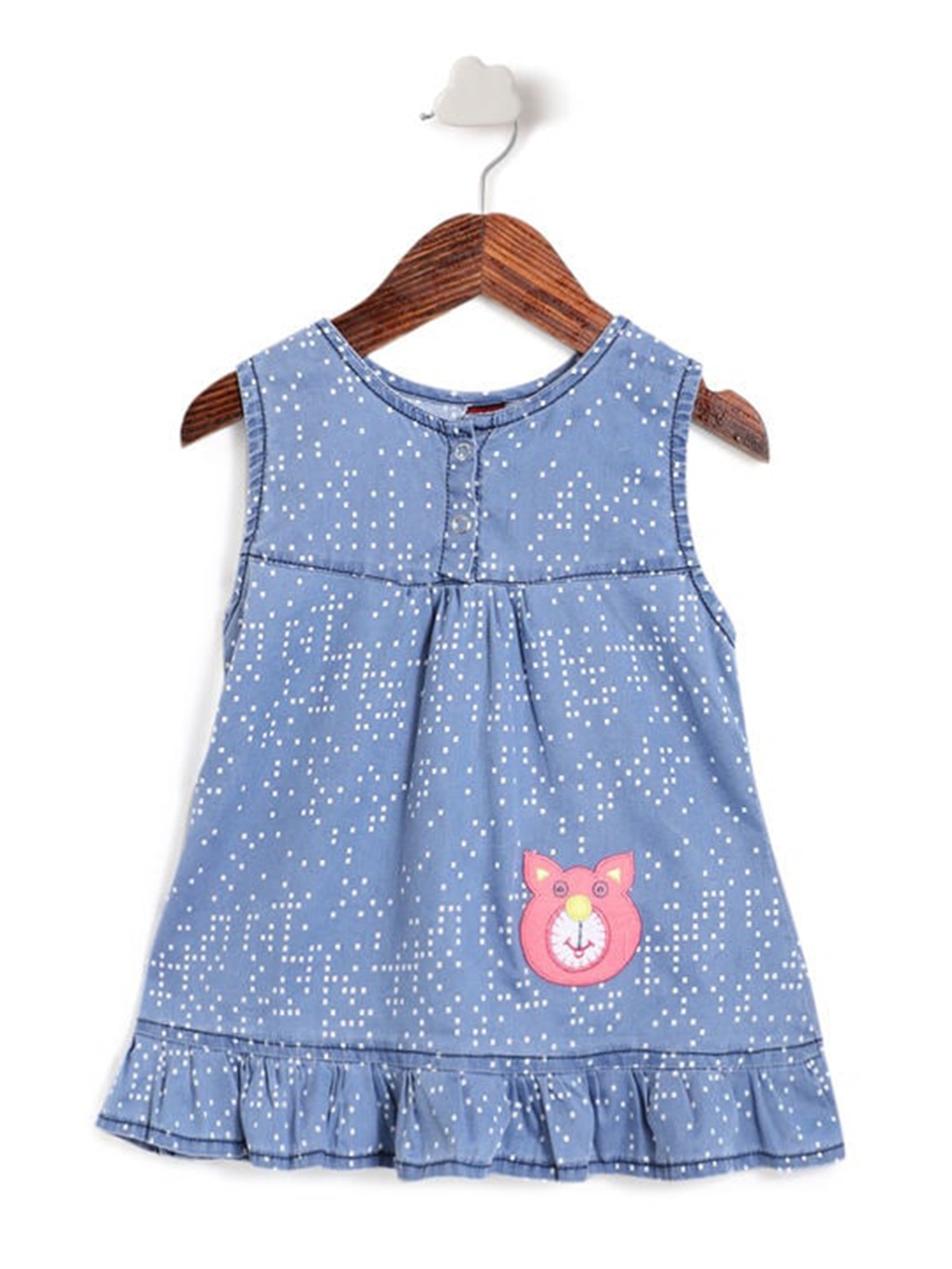 

The Magic Wand Girls Printed A-Line Dress, Blue