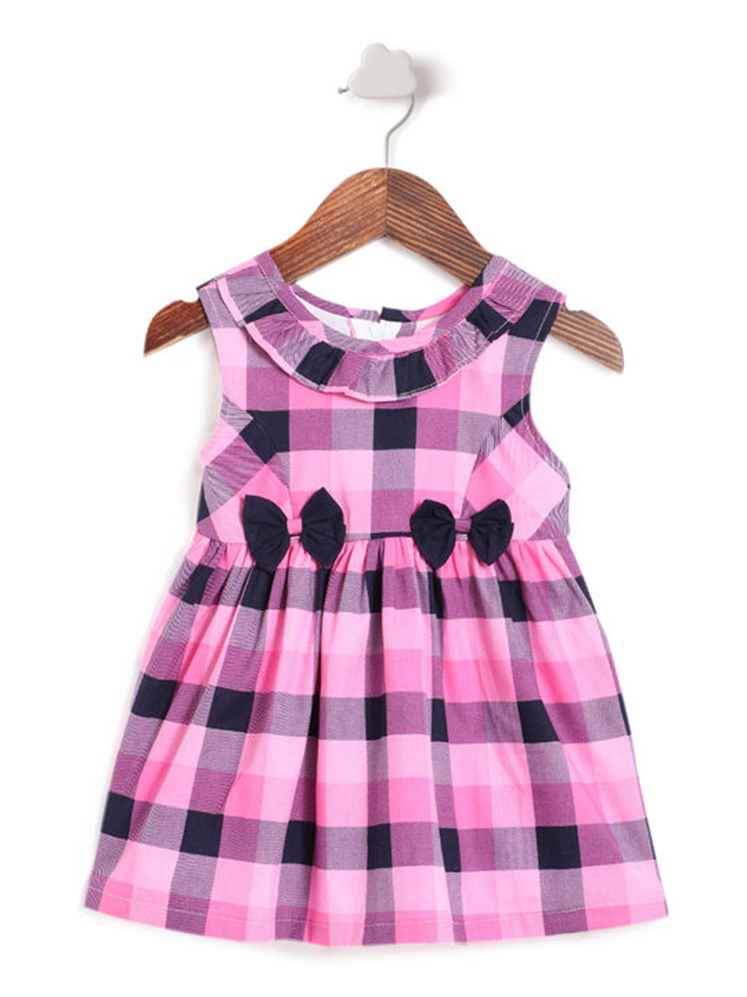 

The Magic Wand Girls Checked Dress, Pink