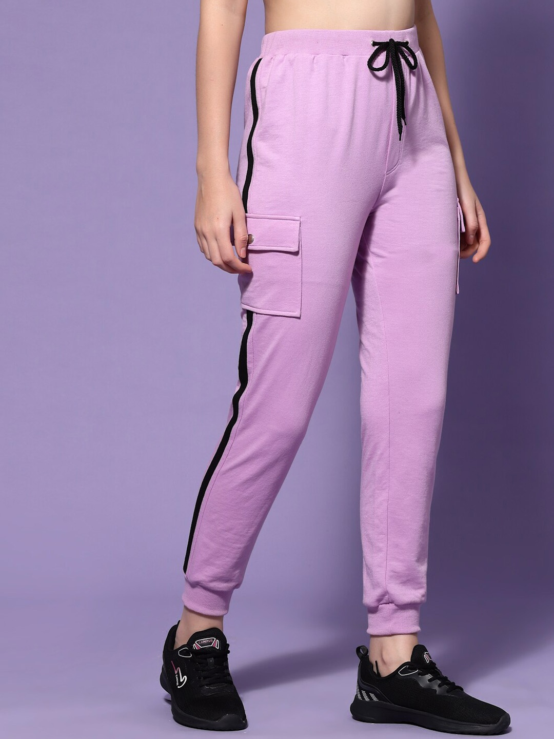 

KASSUALLY Women Loose Fit Flap Pocket Joggers, Lavender