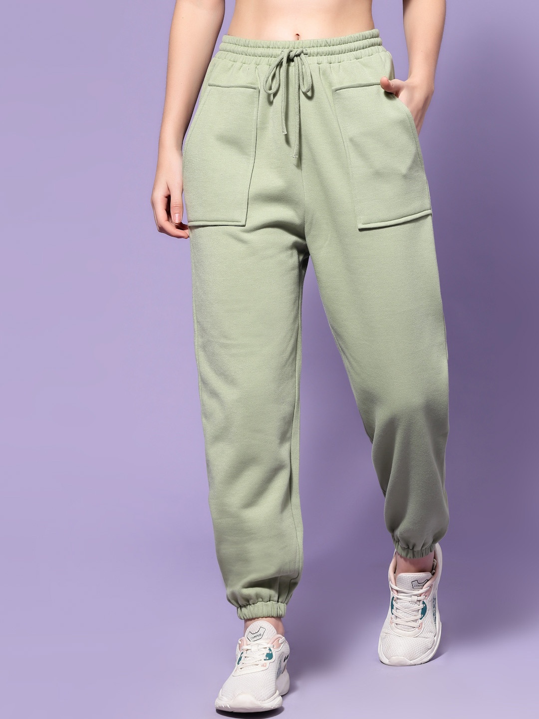 

KASSUALLY Women Loose Fit Track Pant, Olive