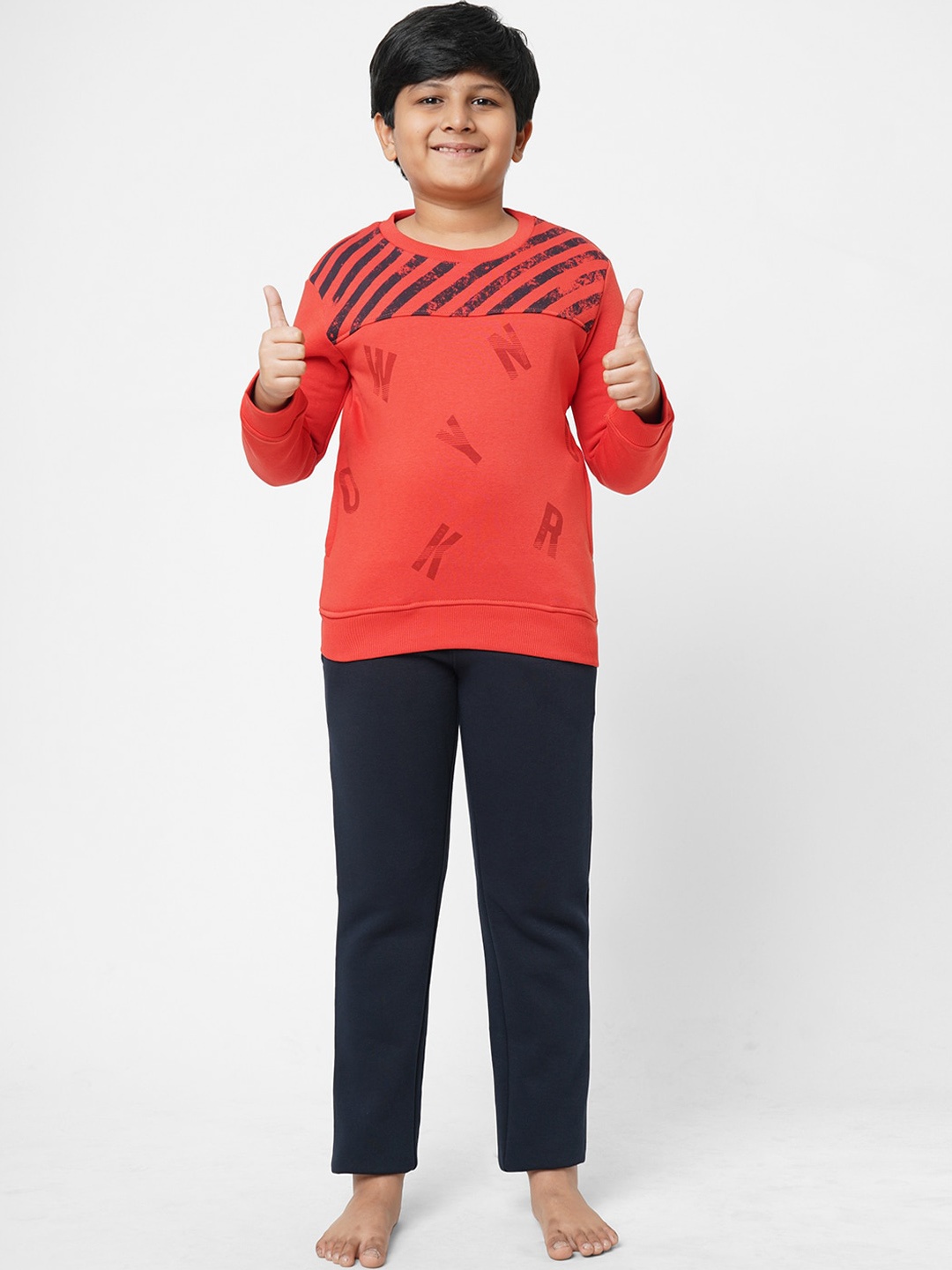 

Sweet Dreams Boys Printed Night Suit, Red