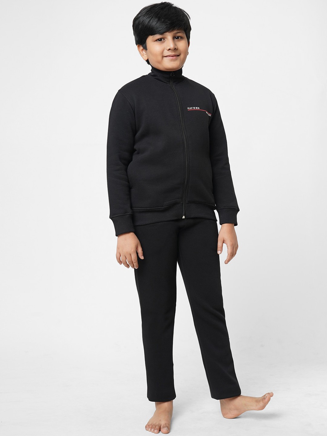 

Sweet Dreams Boys Fleece Night suit, Black