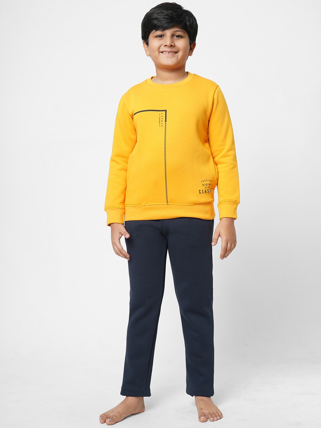 

Sweet Dreams Boys Printed Night Suit, Yellow