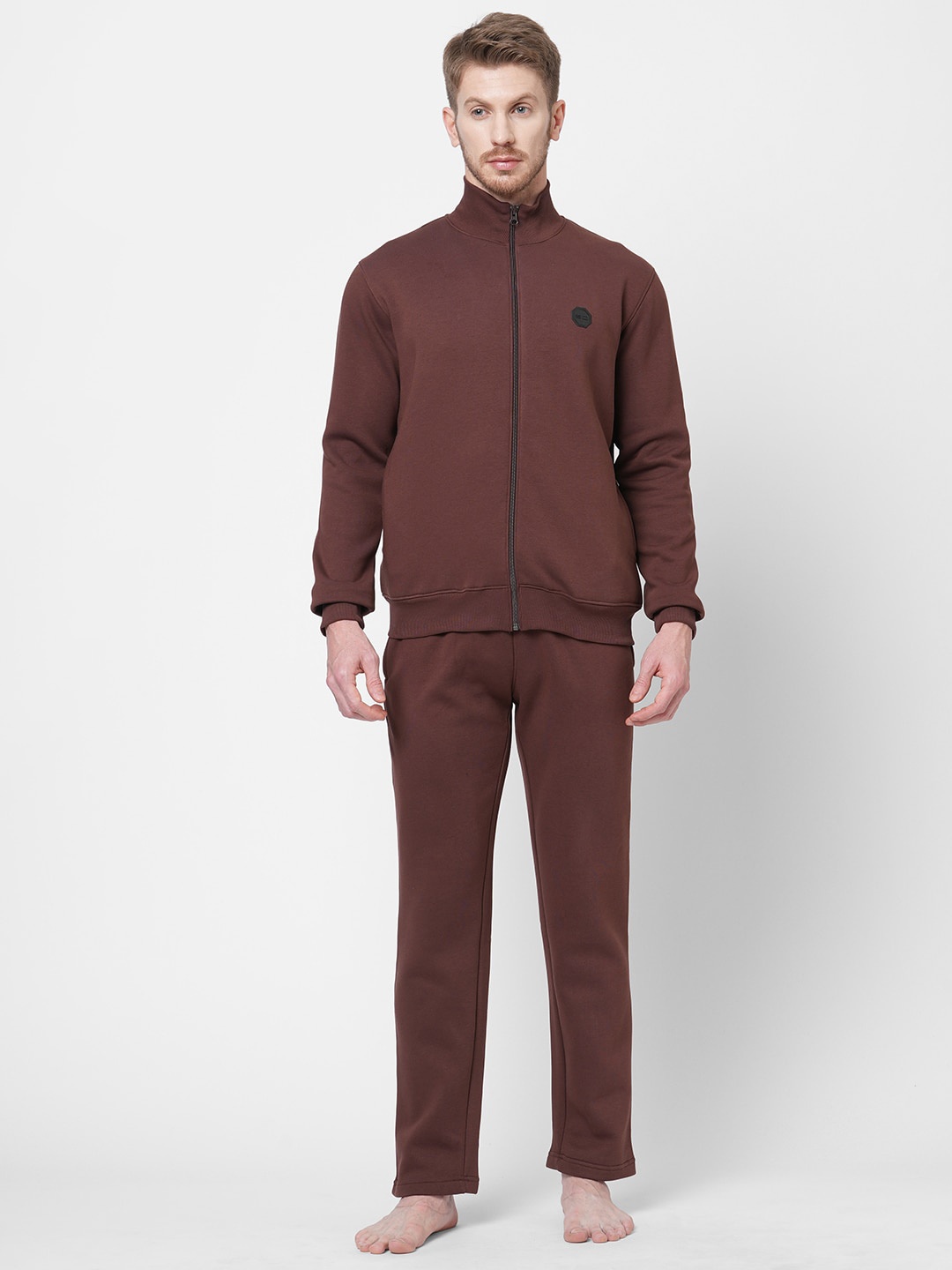 

Sweet Dreams Men Round Neck Night suit, Brown