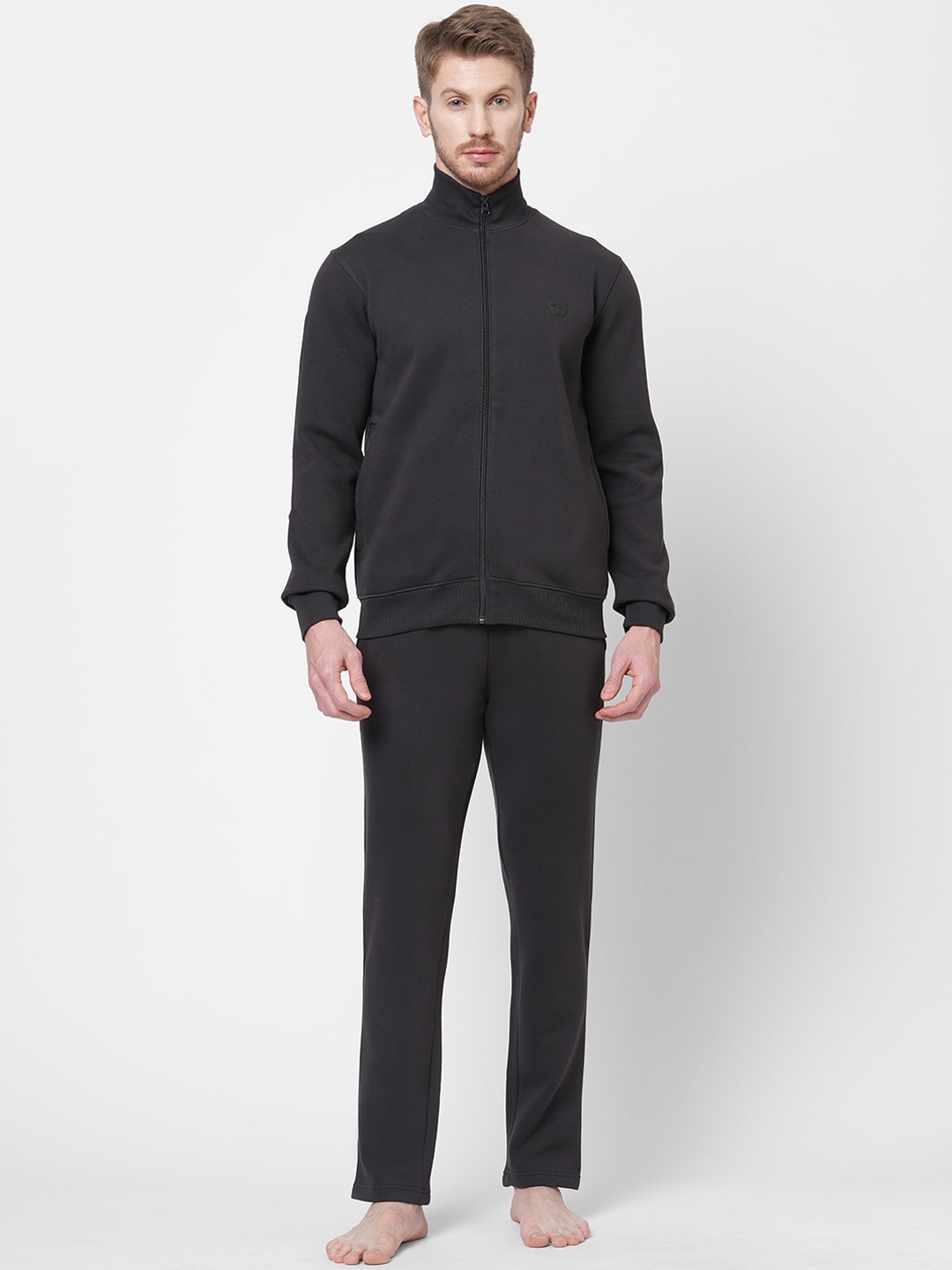 

Sweet Dreams Men Round Neck Night suit, Charcoal