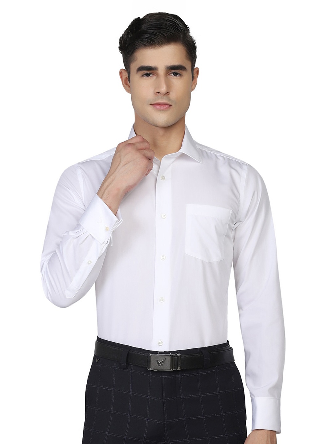 

Blackberrys Men Slim Fit Cotton Formal Shirt, White