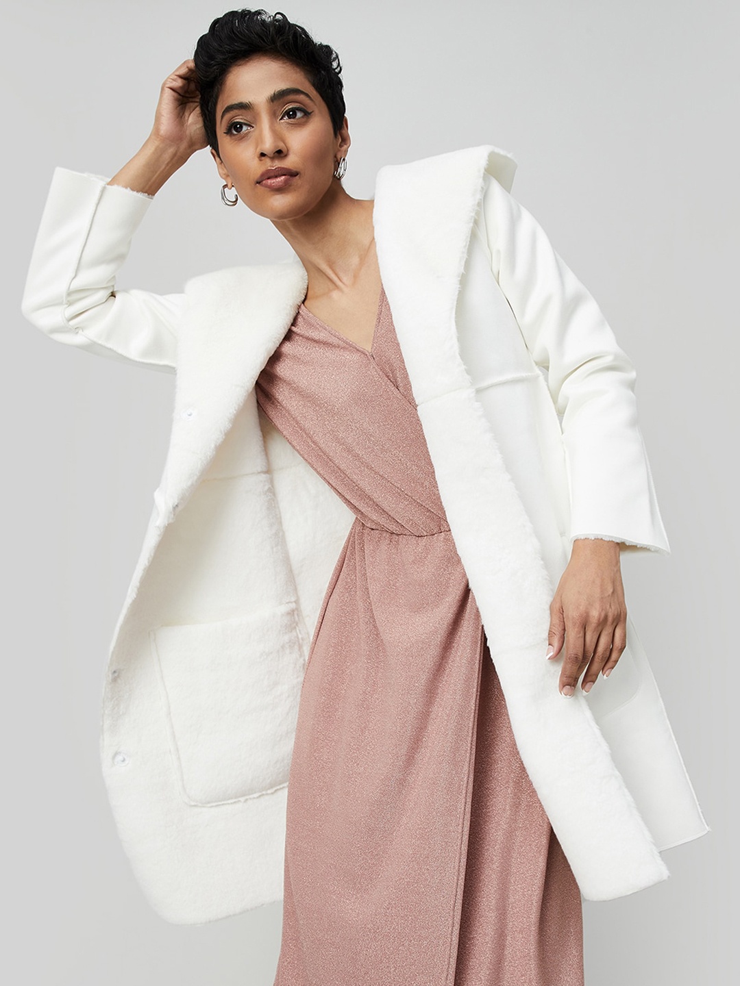 

max Women Longline Duster Jacket, Off white