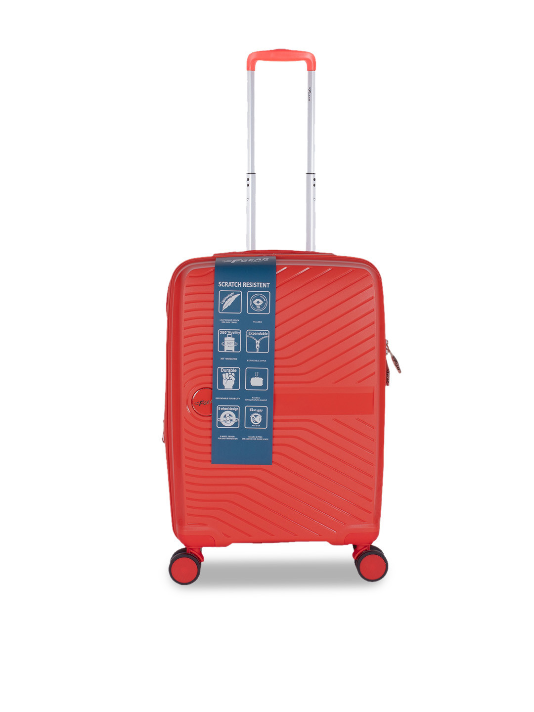 

F Gear Cabin Trolley Suitcase 42 L, Red