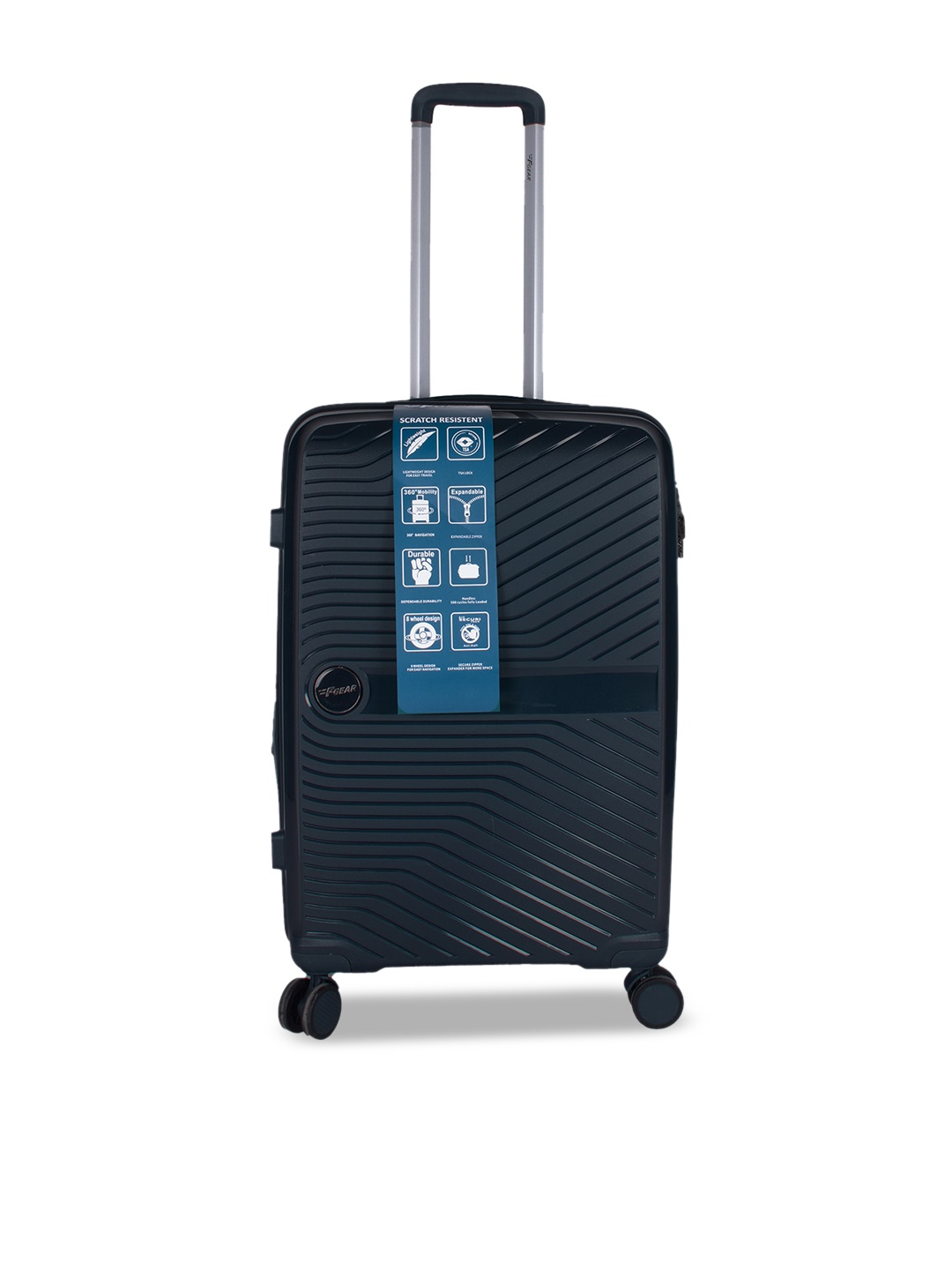 

F Gear Blue Medium Trolley Suitcase 61 L