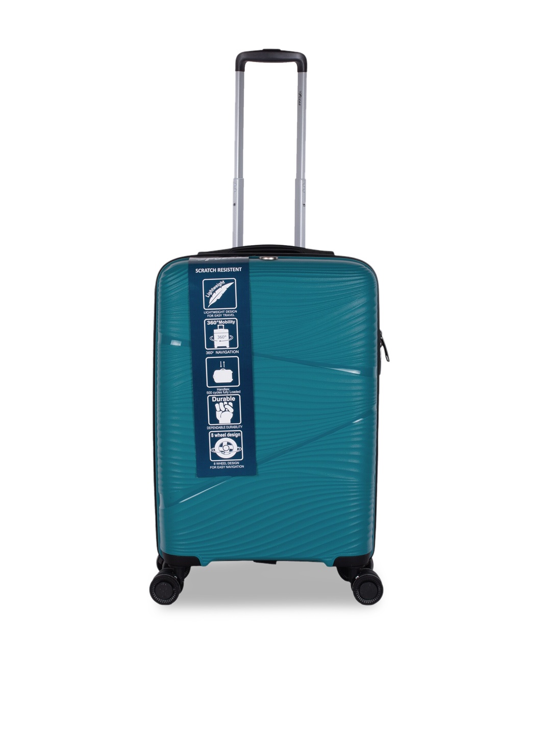 

F Gear Blue Textured Hard-Sided Small Trolley Bag