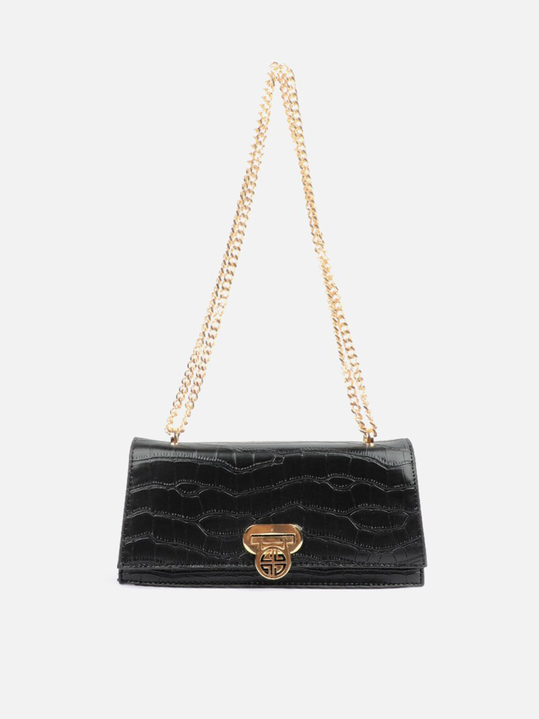 

Carlton London Textured Structured Shoulder Bag With Quilted, Black