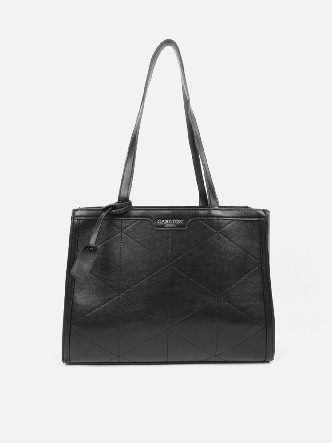 

Carlton London Textured Structured Shoulder Bag, Black