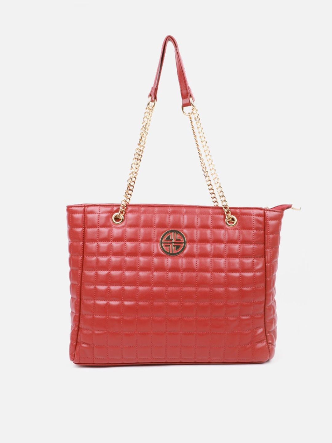 

Carlton London Textured Oversized Structured Shoulder Bag, Red