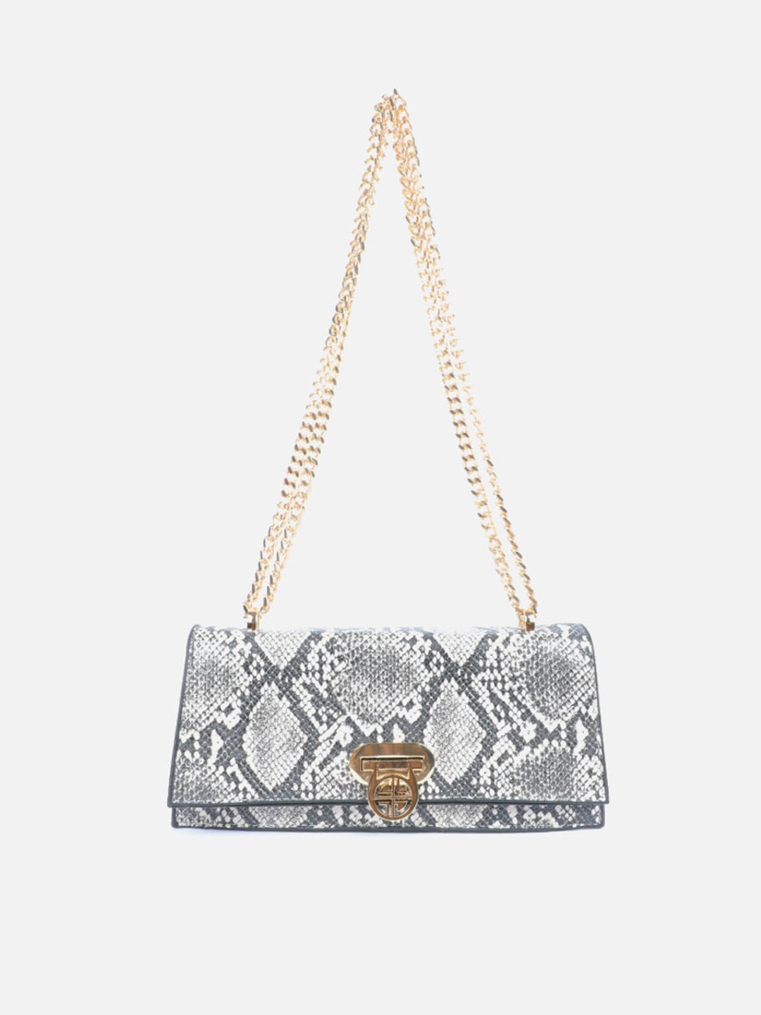 

Carlton London Animal Textured Structured Sling Bag, Black