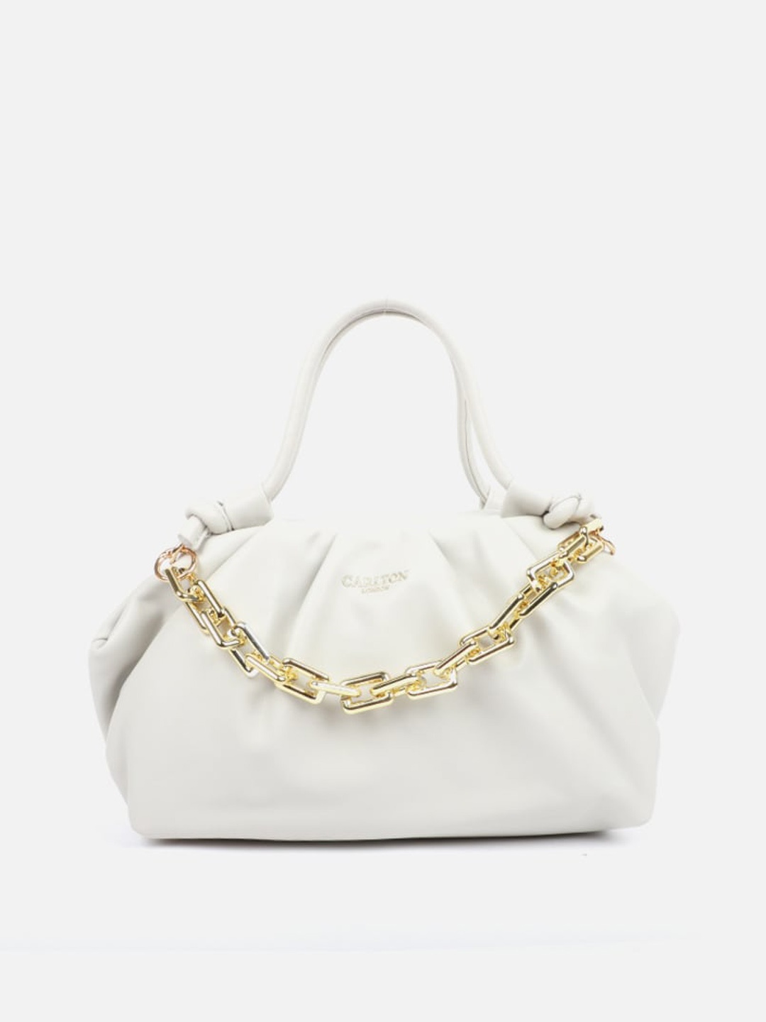 

Carlton London Structured Handheld Bag, White