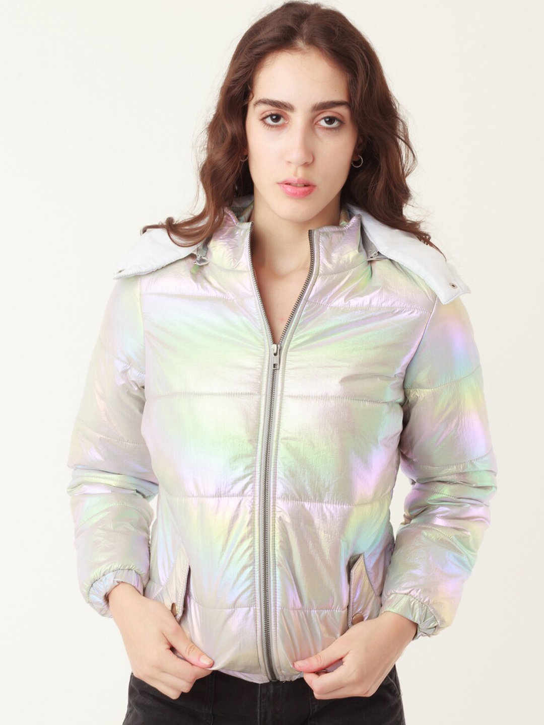 

Zink London Women Padded Jacket, Silver