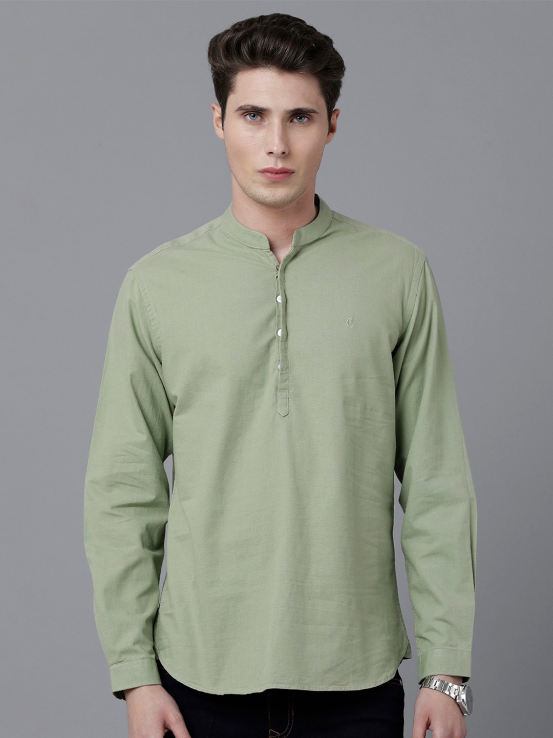 

CAVALLO by Linen Club Men Regular Fit Casual Shirt, Green