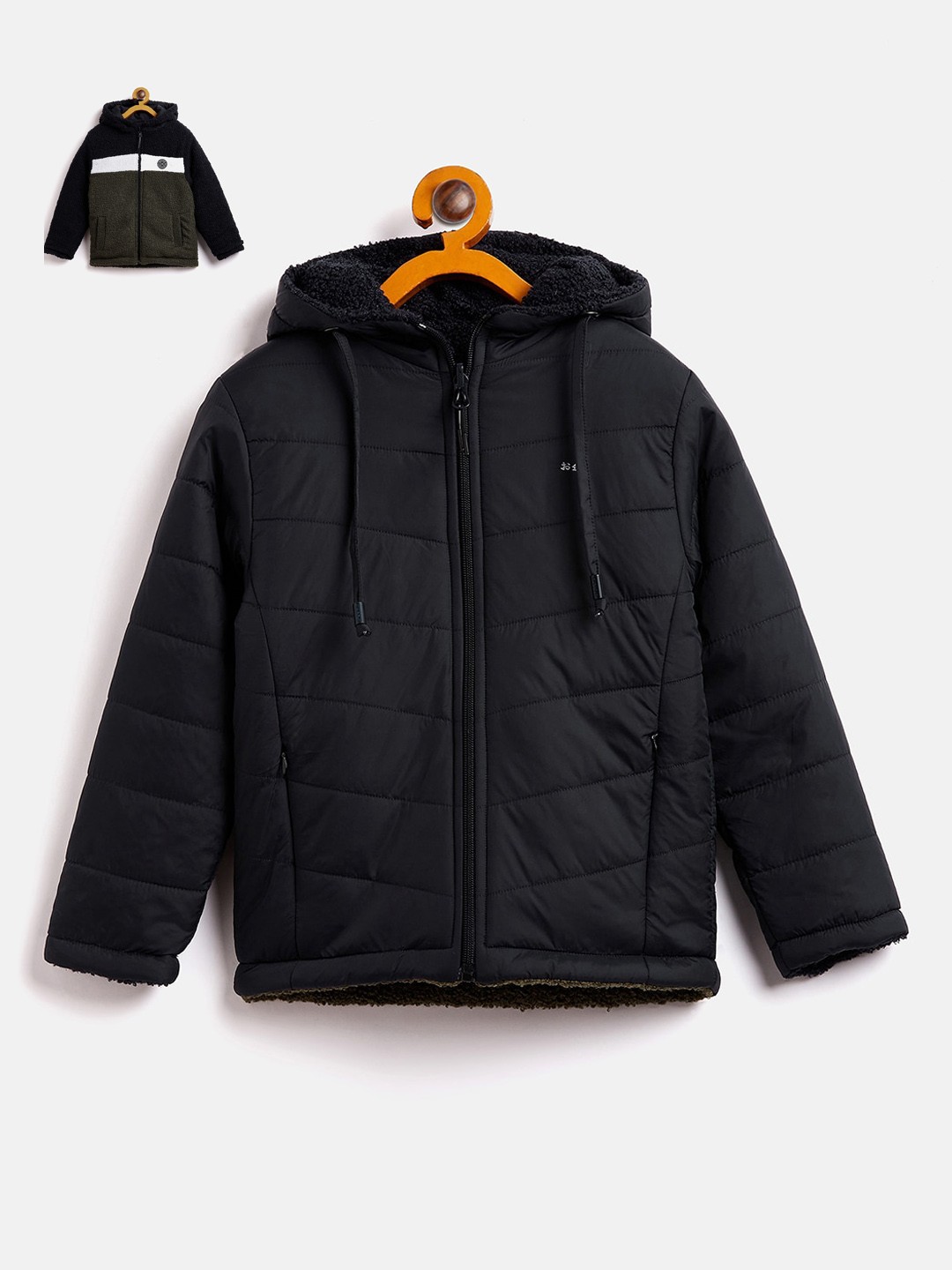 

Okane Boys Reversible Padded Jacket, Navy blue