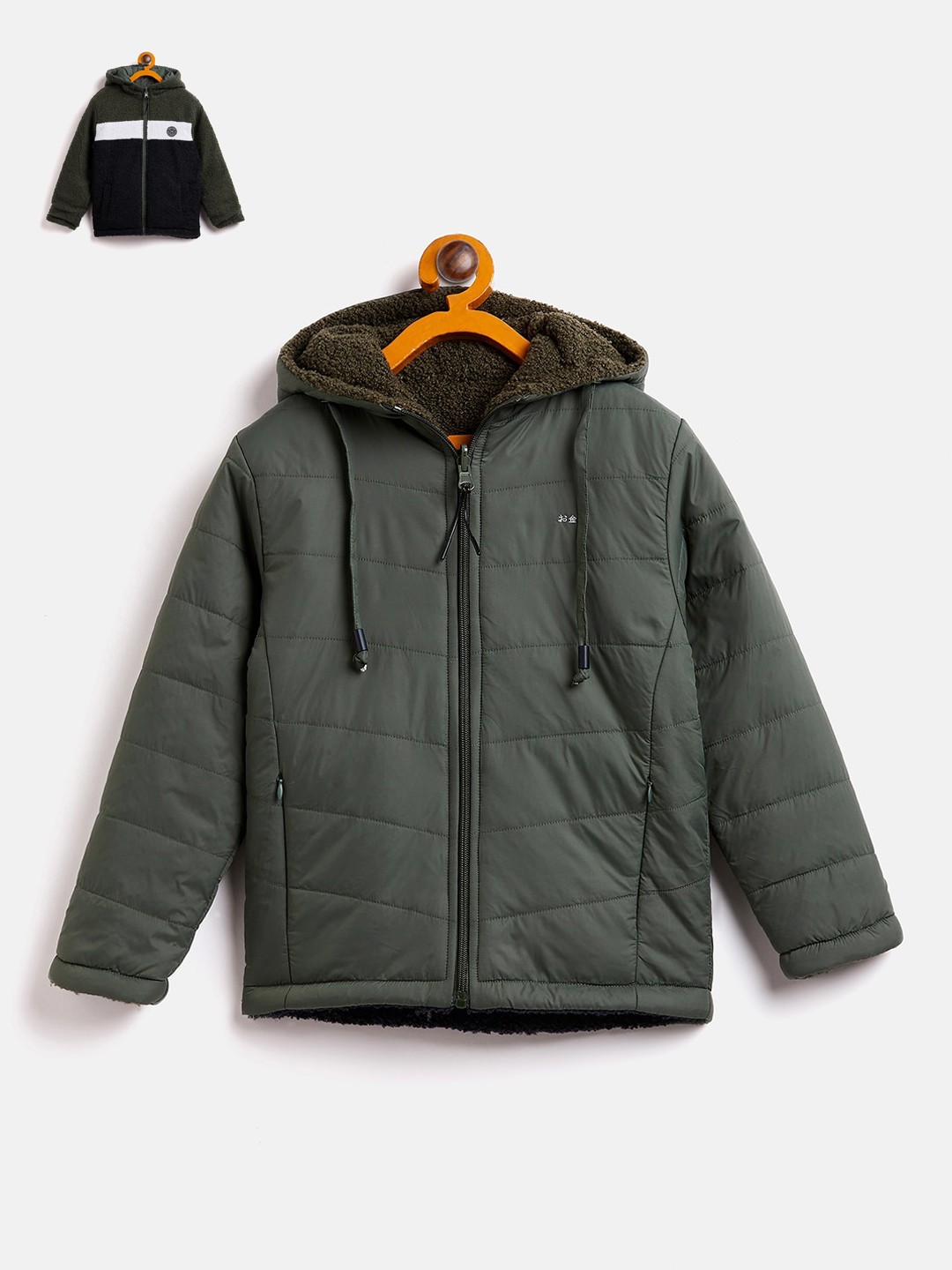 

Okane Boys Reversible Padded Jacket, Green