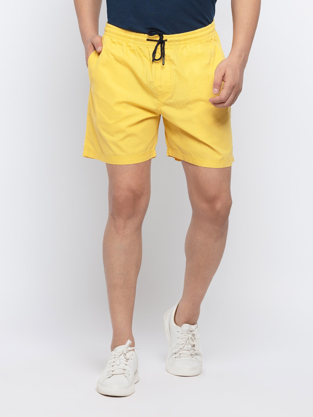 

Status Quo Men Regular Fit Cotton Shorts, Yellow