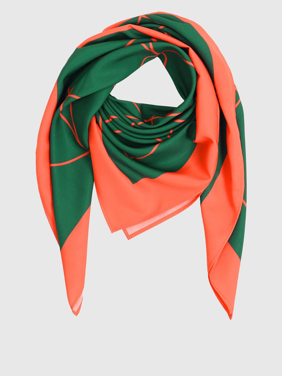 

Beau Design Women Printed Scarf, Green