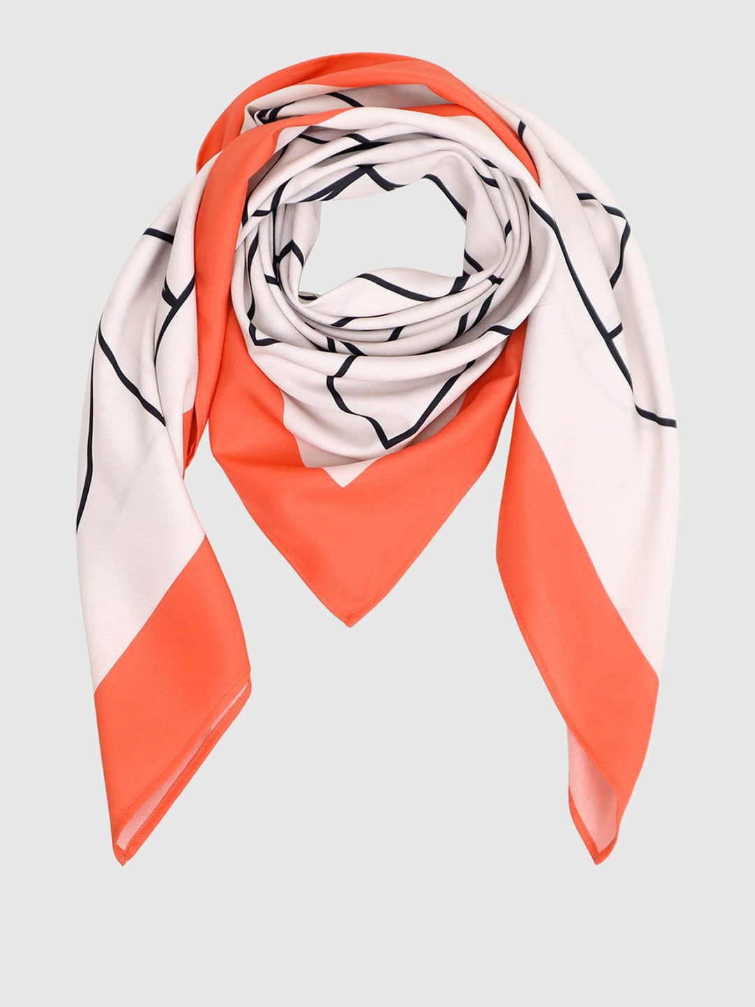 

Beau Design Women Printed Scarf, Off white