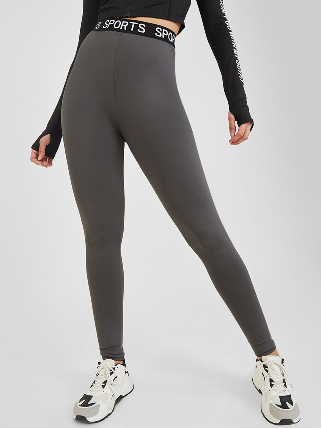 

Styli Women Active Tights, Charcoal