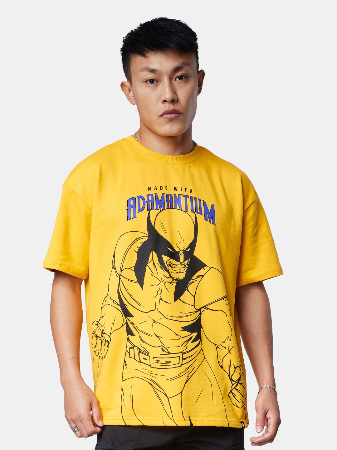 

The Souled Store Men Printed Oversized T-Shirt, Yellow
