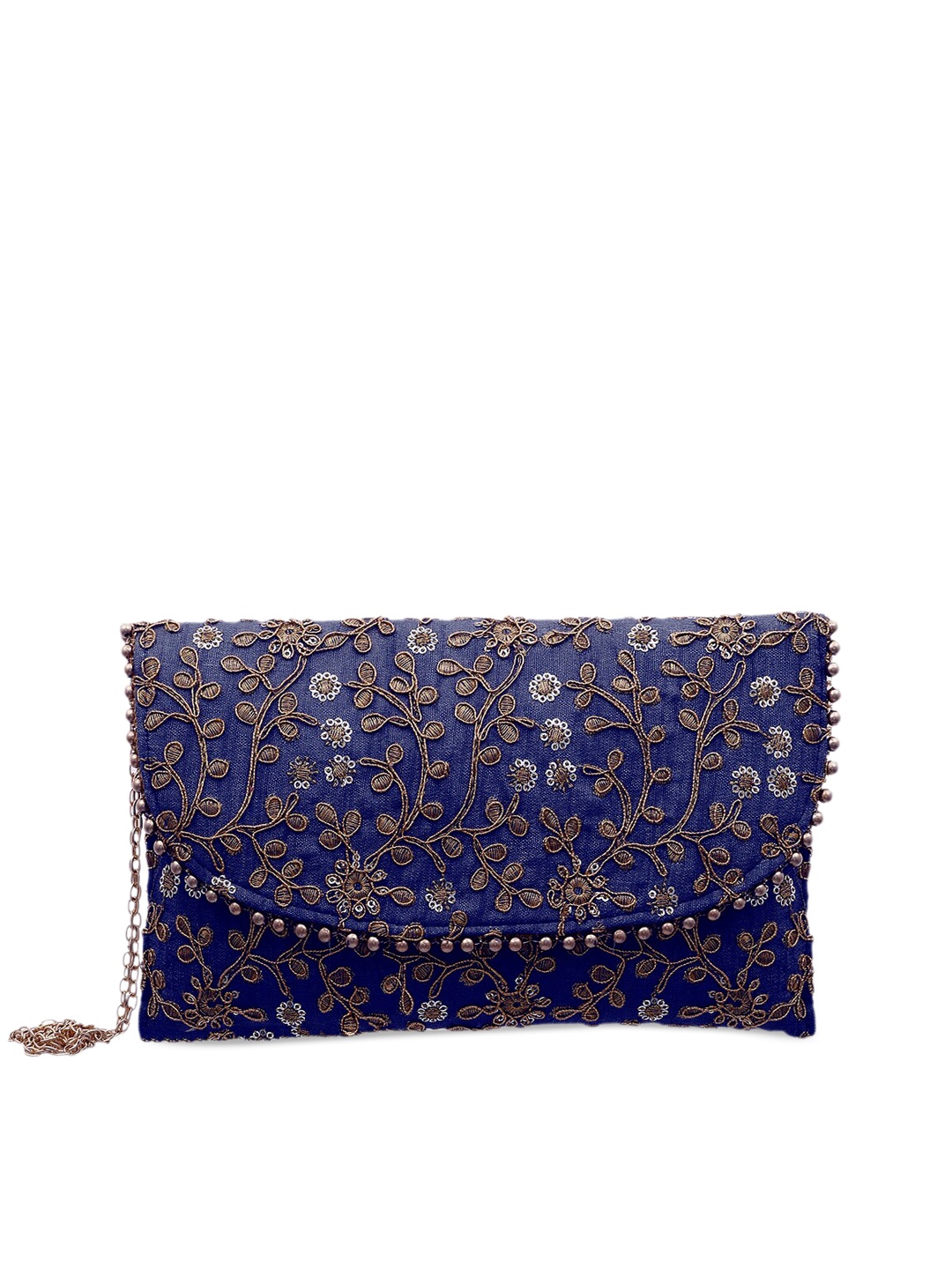 

Kuber Industries Embellished Envelope Clutch, Blue