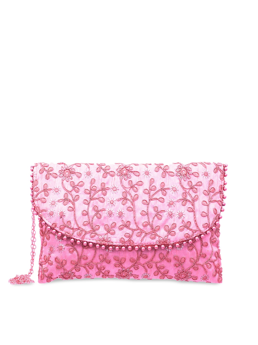 

Kuber Industries Embellished Envelope Clutch, Pink