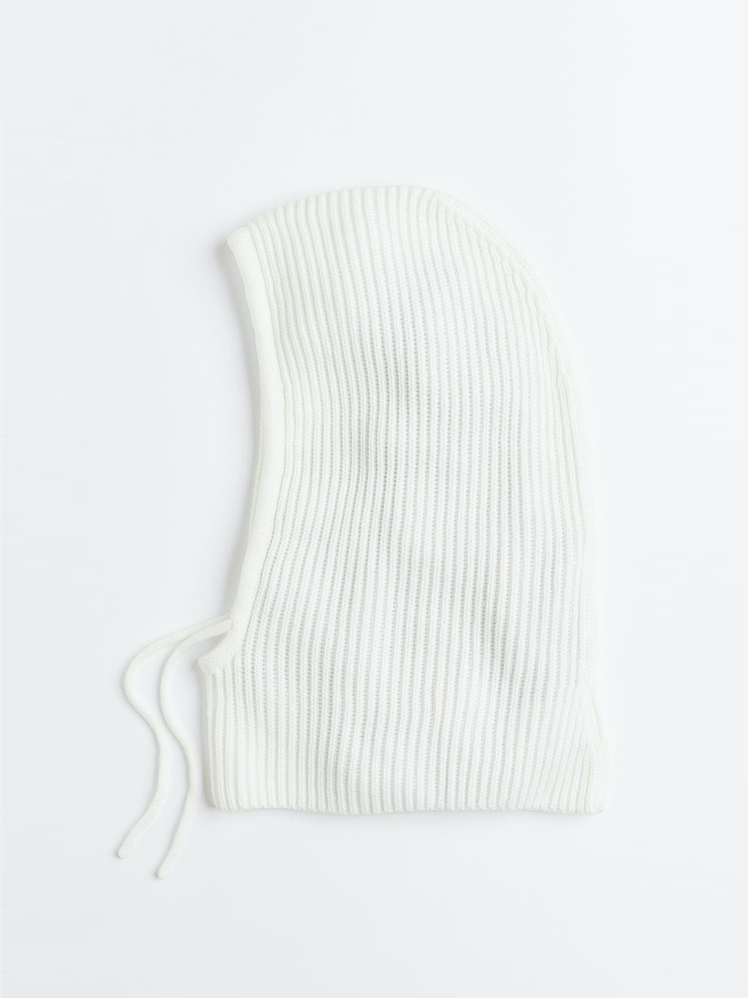 

H&M Women Rib-Knit Balaclava, White