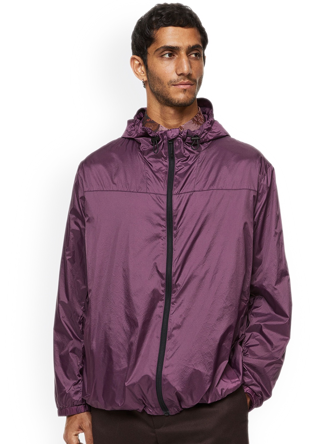 

H&M Men Water-Repellent Windbreaker, Purple