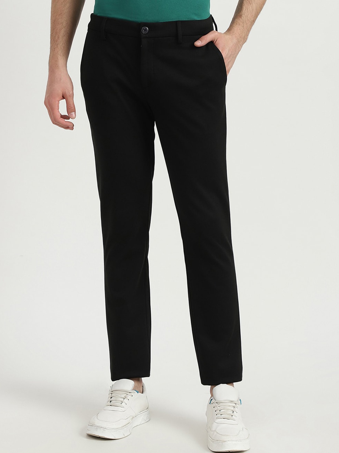 

United Colors of Benetton Men Mid Rise Slim Fit Trouser, Black