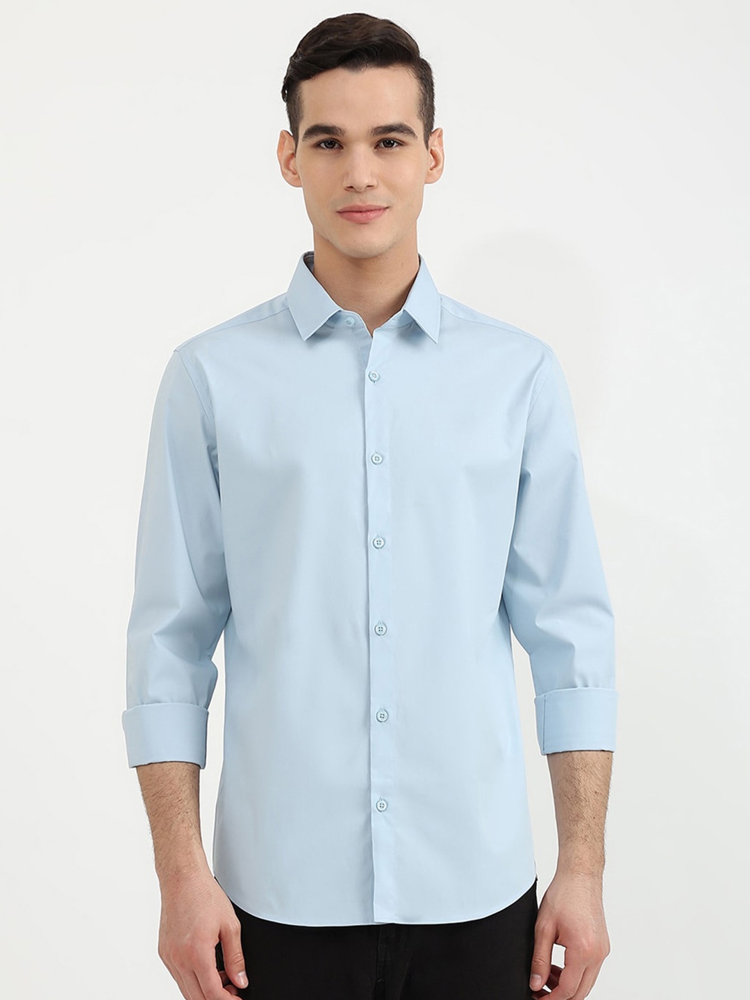 

United Colors of Benetton Men Slim Fit Cotton Casual Shirt, Blue