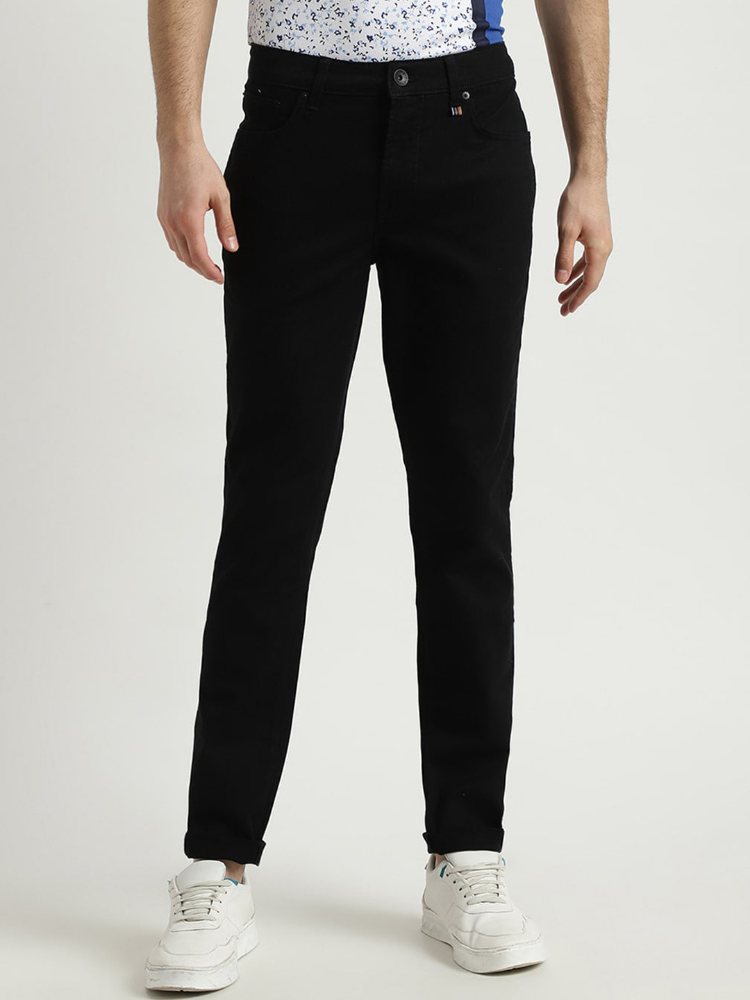

United Colors of Benetton Men Slim Fit Cotton Jeans, Black