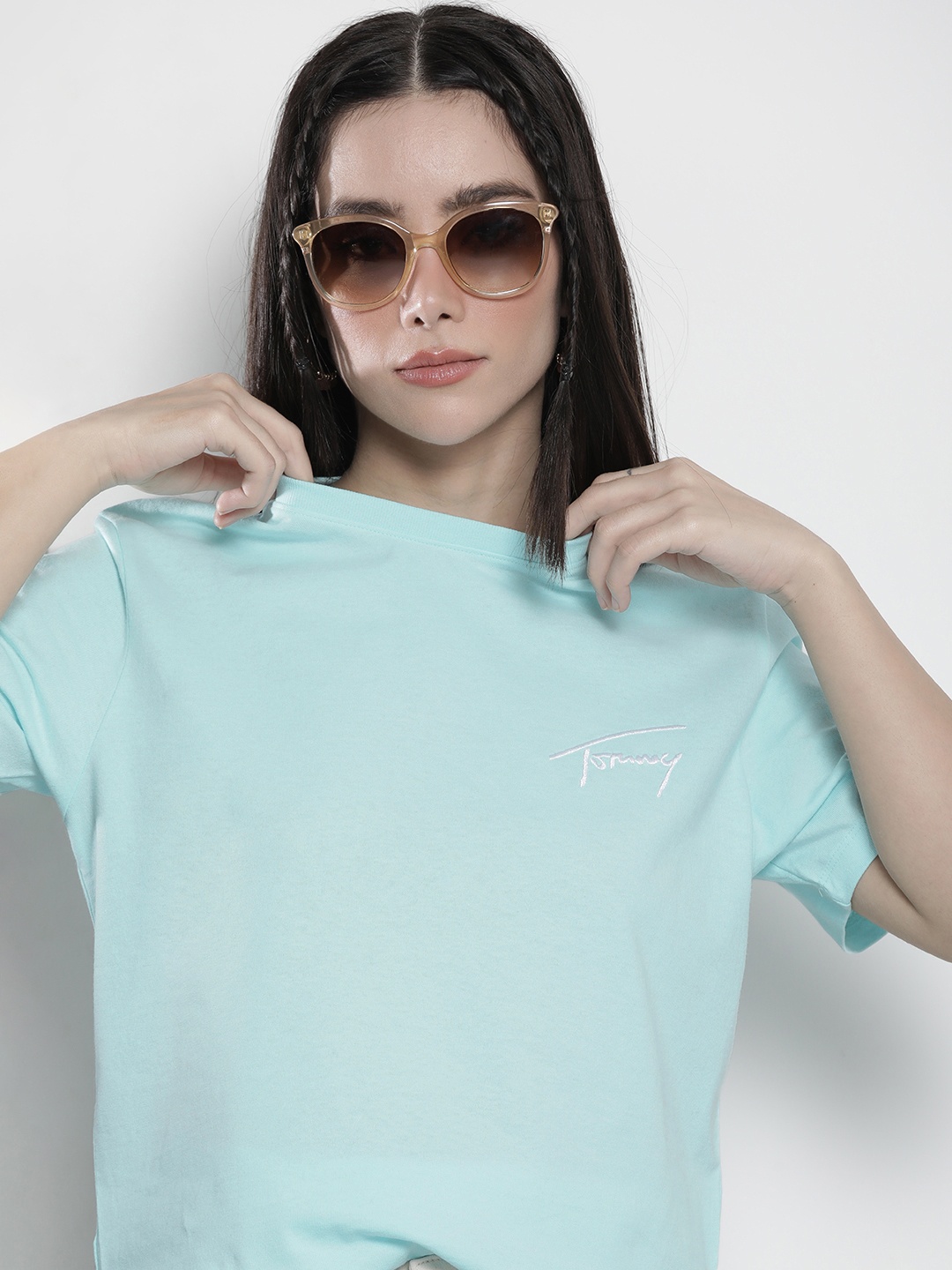 

Tommy Hilfiger Women Brand Logo, Turquoise blue
