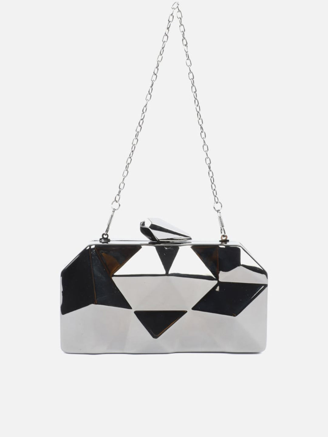 

Carlton London Colourblocked Purse Clutch, Black