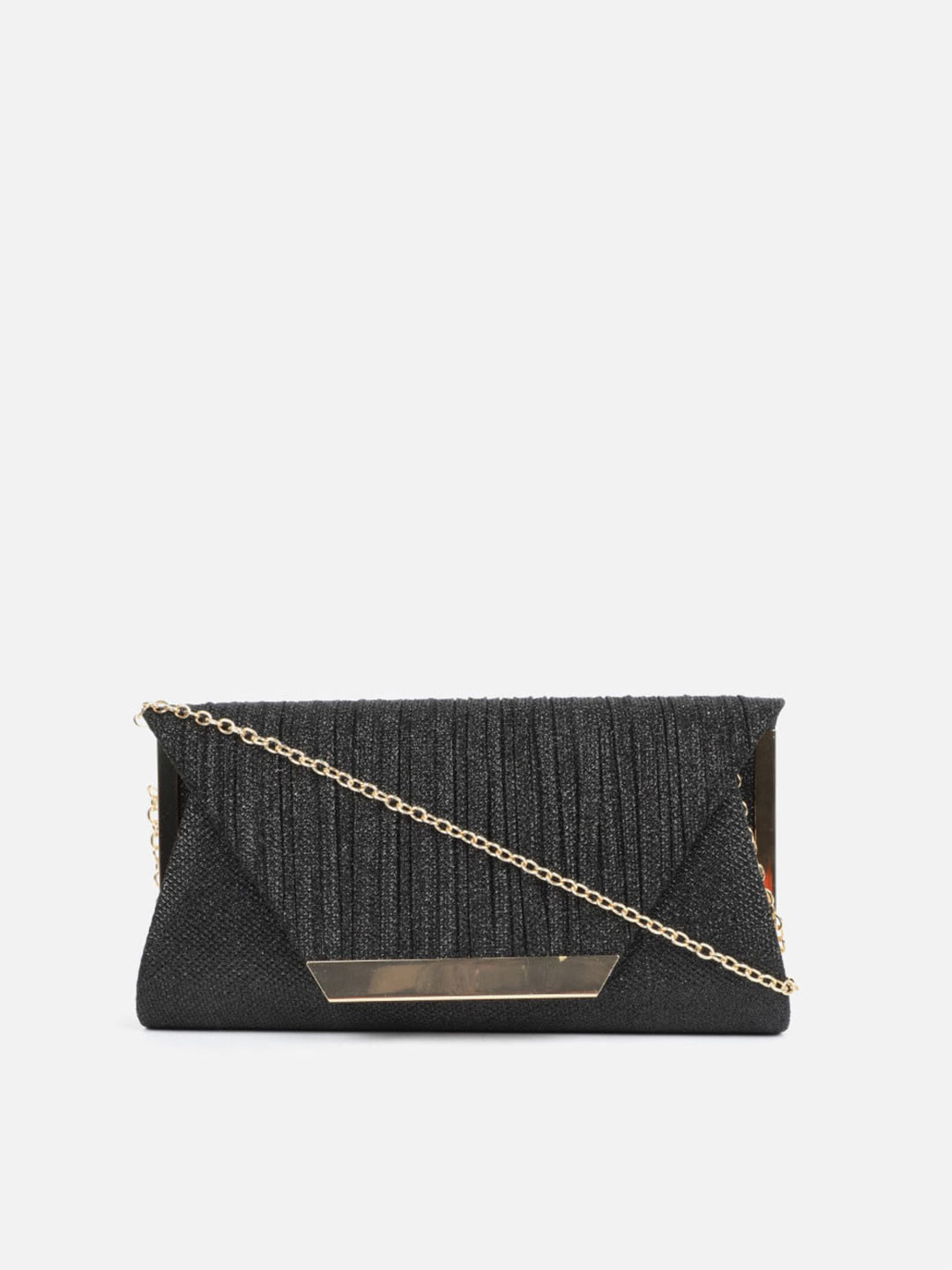 

Carlton London Foldover Clutch, Black