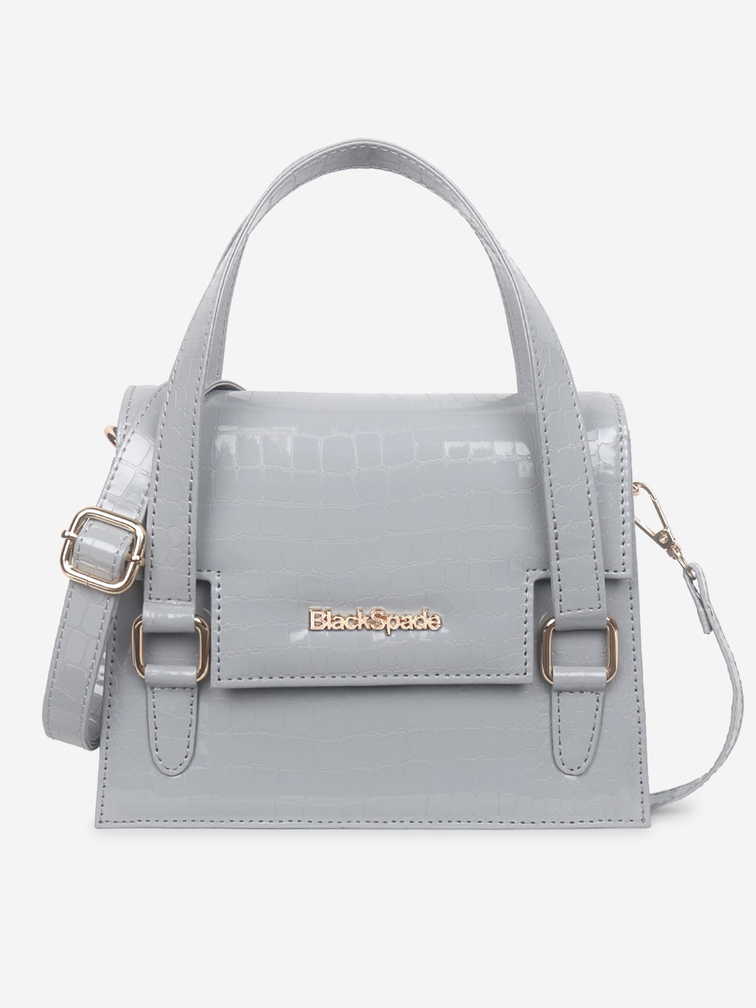 

Black Spade Structured Sling Bag, Grey