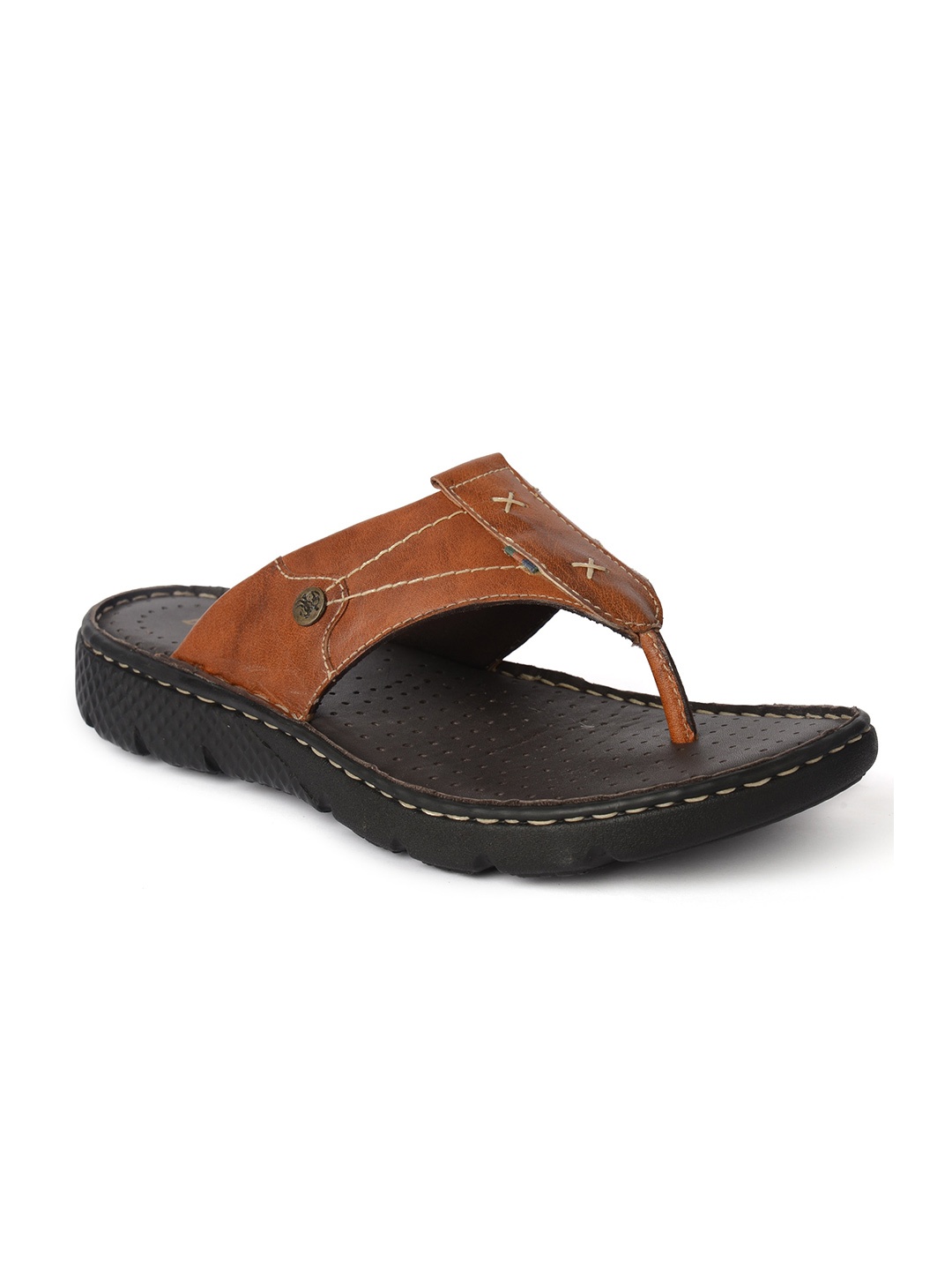 

Buckaroo Men Leather Comfort Sandals, Tan