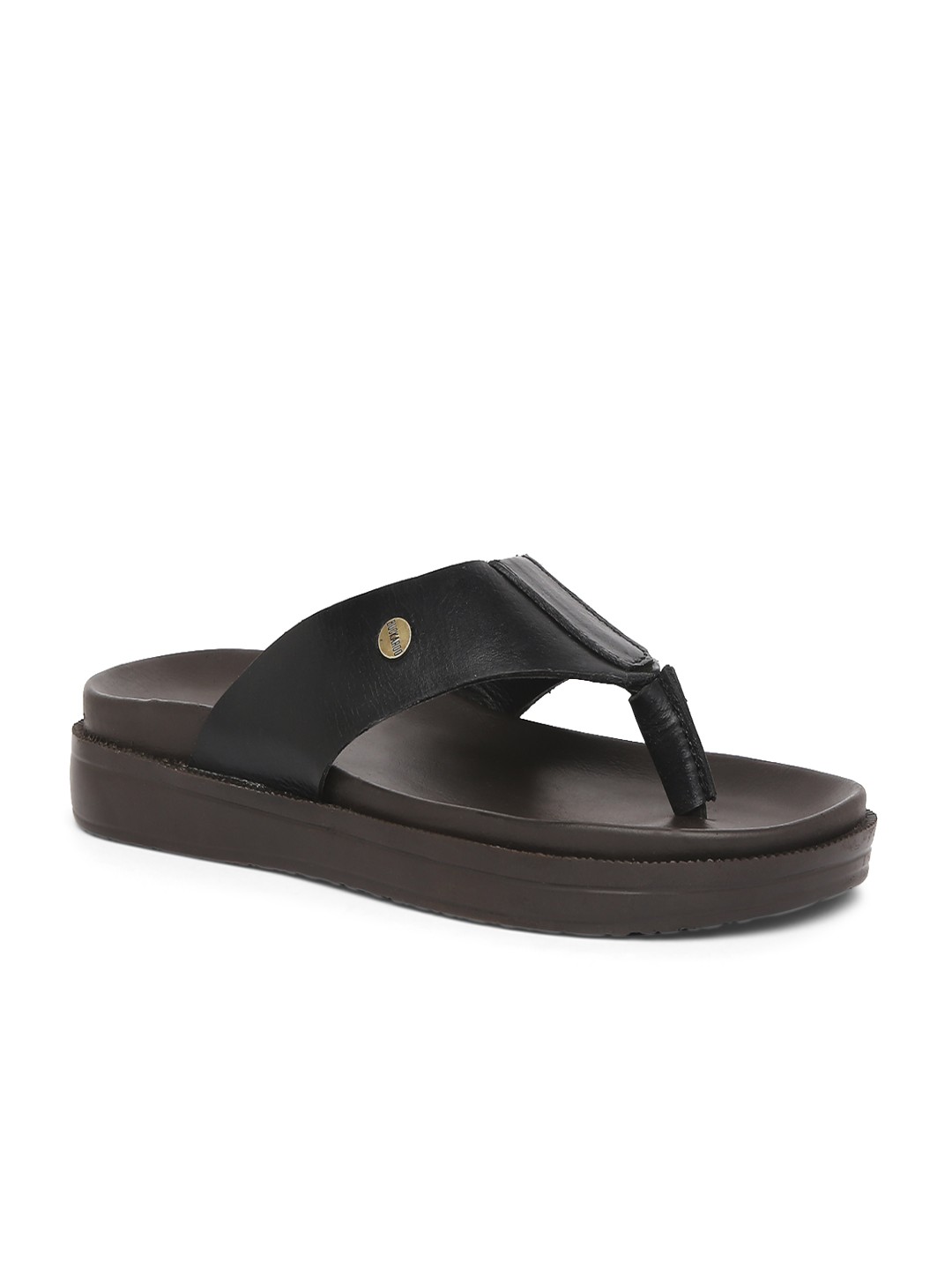

Buckaroo Men Leather Slip-On Comfort Sandals, Coffee brown