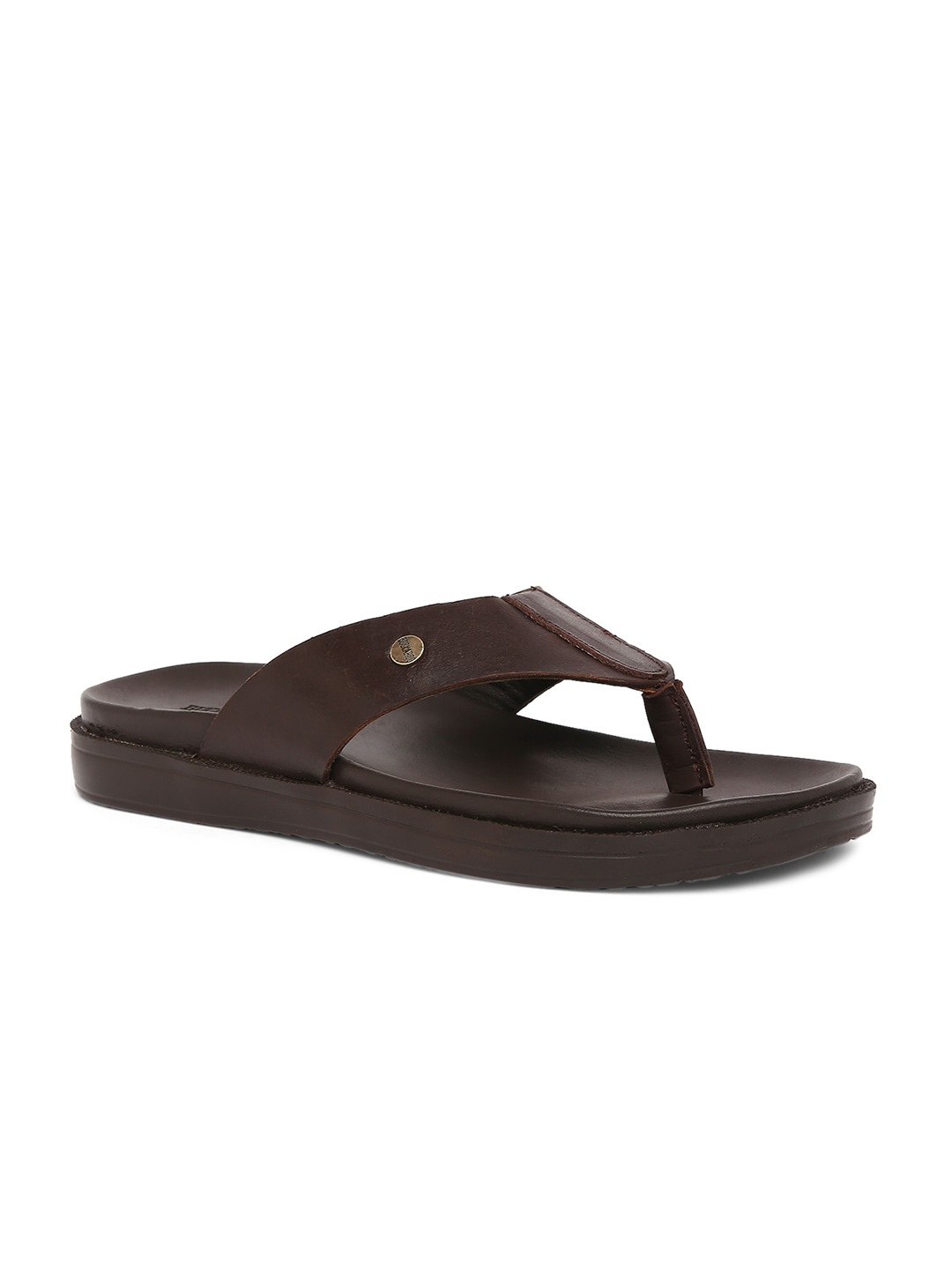 

Buckaroo Men Leather Slip-On Comfort Sandals, Coffee brown
